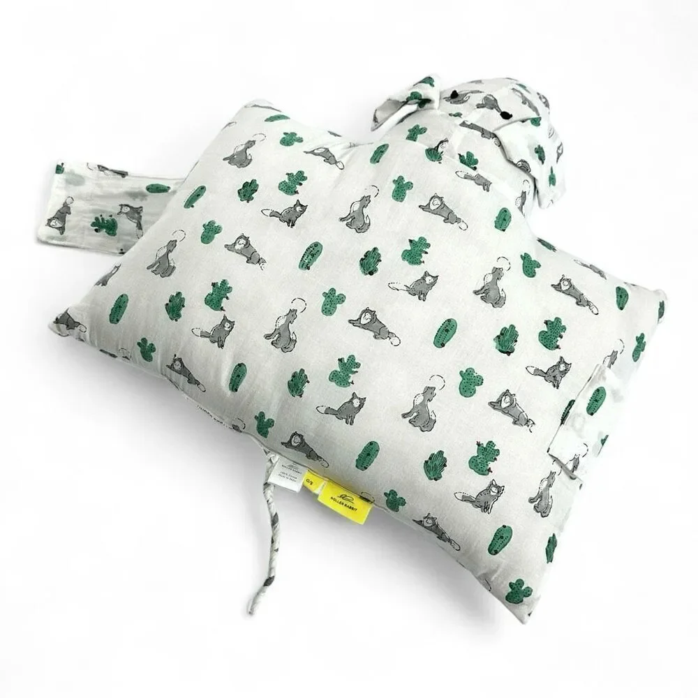 Roller Rabbit Little Piglet Kids Pillow Toy White Green Cotton India